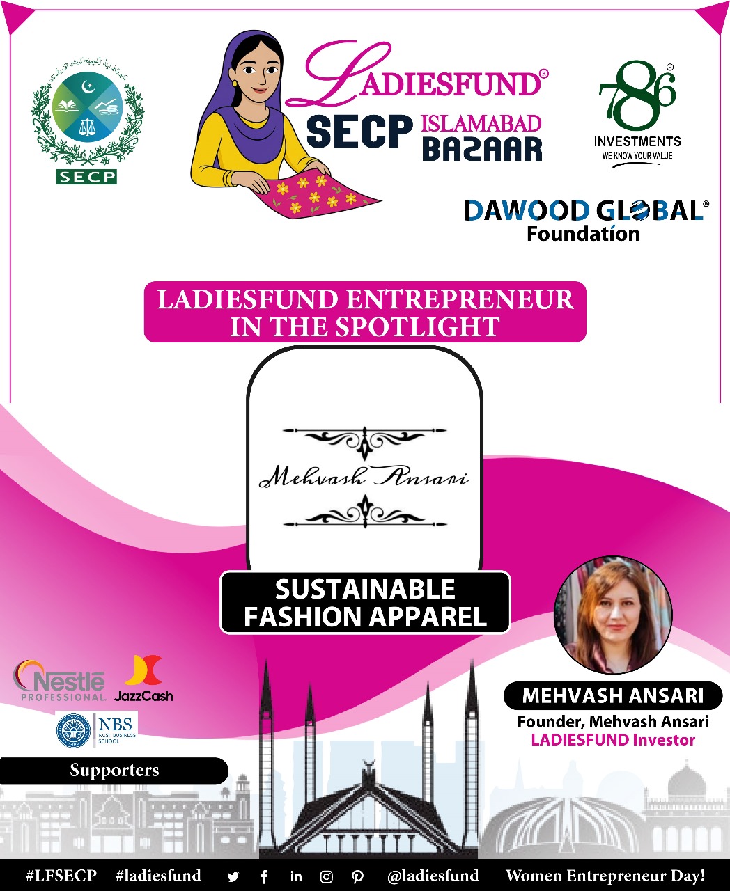 Group photo of LADIESFUND Energy Pvt. Ltd. team receiving the Prime Minister’s Award